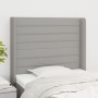 Headboard with light gray fabric ears 93x16x118/128 cm by , Headboards and footboards - Ref: Foro24-3119702, Price: 64,70 €, ...