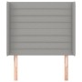 Headboard with light gray fabric ears 93x16x118/128 cm by , Headboards and footboards - Ref: Foro24-3119702, Price: 64,70 €, ...