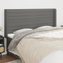 Headboard with dark gray fabric ears 183x16x118/128 cm by , Headboards and footboards - Ref: Foro24-3119735, Price: 112,86 €,...