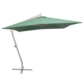 Sombrilla colgante con palo de aluminio 300x300 cm verde de vidaXL, Sombrillas - Ref: Foro24-42973, Precio: 223,99 €, Descuen...