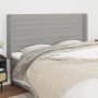 Headboard with light gray fabric ears 203x16x118/128 cm by , Headboards and footboards - Ref: Foro24-3119742, Price: 126,71 €...