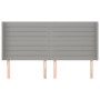 Headboard with light gray fabric ears 203x16x118/128 cm by , Headboards and footboards - Ref: Foro24-3119742, Price: 126,71 €...