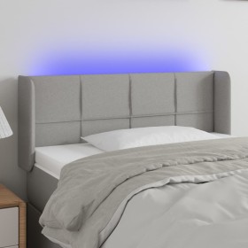 Light gray fabric headboard with LED 93x16x78/88 cm by , Headboards and footboards - Ref: Foro24-3123218, Price: 67,48 €, Dis...