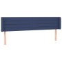 Blue fabric headboard with LED 203x16x78/88 cm by , Headboards and footboards - Ref: Foro24-3123404, Price: 79,99 €, Discount: %