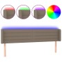 Cabecero con LED de tela gris taupe 183x16x78/88 cm de , Cabeceros y pies de cama - Ref: Foro24-3123394, Precio: 83,20 €, Des...