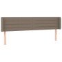 Cabecero con LED de tela gris taupe 183x16x78/88 cm de , Cabeceros y pies de cama - Ref: Foro24-3123394, Precio: 83,20 €, Des...