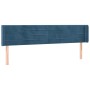 Dark blue velvet headboard with LED 203x16x78/88 cm by , Headboards and footboards - Ref: Foro24-3123446, Price: 82,73 €, Dis...