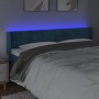 Dark blue velvet headboard with LED 203x16x78/88 cm by , Headboards and footboards - Ref: Foro24-3123446, Price: 82,73 €, Dis...