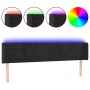 Black velvet headboard with LED 203x16x78/88 cm by , Headboards and footboards - Ref: Foro24-3123444, Price: 75,99 €, Discoun...