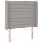 Light gray fabric headboard with LED 93x16x118/128 cm by , Headboards and footboards - Ref: Foro24-3124170, Price: 72,35 €, D...