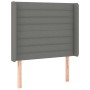 Dark gray fabric headboard with LED103x16x118/128 cm by , Headboards and footboards - Ref: Foro24-3124179, Price: 78,77 €, Di...