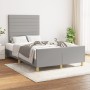 Light gray fabric bed frame with headboard 120x200 cm by , Beds and slatted bases - Ref: Foro24-3125122, Price: 166,79 €, Dis...