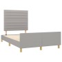 Light gray fabric bed frame with headboard 120x200 cm by , Beds and slatted bases - Ref: Foro24-3125122, Price: 166,79 €, Dis...