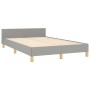 Light gray fabric bed frame with headboard 120x200 cm by , Beds and slatted bases - Ref: Foro24-3125122, Price: 166,79 €, Dis...