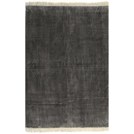 Alfombra de algodón Kilim 160x230 cm gris antracita de vidaXL, Alfombras - Ref: Foro24-246532, Precio: 51,96 €, Descuento: %