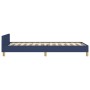 Bed frame with blue fabric headboard 100x200 cm by , Beds and slatted bases - Ref: Foro24-3125120, Price: 145,99 €, Discount: %