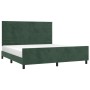 Estructura cama con cabecero terciopelo verde oscuro 180x200 cm de , Camas y somieres - Ref: Foro24-3125833, Precio: 269,68 €...