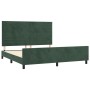 Estructura cama con cabecero terciopelo verde oscuro 180x200 cm de , Camas y somieres - Ref: Foro24-3125833, Precio: 269,68 €...