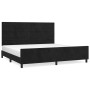 Bed frame with black velvet headboard 200x200 cm by , Beds and slatted bases - Ref: Foro24-3125838, Price: 258,99 €, Discount: %