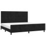 Estructura de cama con cabecero de terciopelo negro 200x200 cm de , Camas y somieres - Ref: Foro24-3125838, Precio: 258,79 €,...