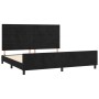 Bed frame with black velvet headboard 200x200 cm by , Beds and slatted bases - Ref: Foro24-3125838, Price: 258,99 €, Discount: %