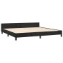 Bed frame with black velvet headboard 200x200 cm by , Beds and slatted bases - Ref: Foro24-3125838, Price: 258,99 €, Discount: %