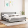 Box spring bed with light gray fabric mattress 180x200 cm by , Beds and slatted bases - Ref: Foro24-3126341, Price: 526,19 €,...