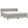 Box spring bed with light gray fabric mattress 180x200 cm by , Beds and slatted bases - Ref: Foro24-3126341, Price: 526,19 €,...