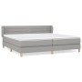 Cama box spring con colchón tela gris claro 200x200 cm de , Camas y somieres - Ref: Foro24-3126909, Precio: 570,37 €, Descuen...