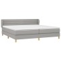 Cama box spring con colchón tela gris claro 200x200 cm de , Camas y somieres - Ref: Foro24-3126909, Precio: 570,37 €, Descuen...