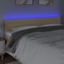 Cream fabric headboard with LED 200x5x78/88 cm by , Headboards and footboards - Ref: Foro24-3121779, Price: 75,31 €, Discount: %