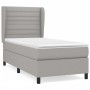 Box spring bed with light gray fabric mattress 100x200 cm by , Beds and slatted bases - Ref: Foro24-3128021, Price: 382,95 €,...