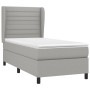 Box spring bed with light gray fabric mattress 100x200 cm by , Beds and slatted bases - Ref: Foro24-3128021, Price: 382,95 €,...