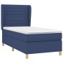 Box spring bed with blue fabric mattress 90x200 cm by , Beds and slatted bases - Ref: Foro24-3128579, Price: 372,44 €, Discou...