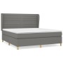 Box spring bed with dark gray fabric mattress 180x200 cm by , Beds and slatted bases - Ref: Foro24-3128622, Price: 623,34 €, ...