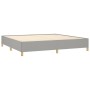 Cama box spring con colchón tela gris claro 200x200 cm de , Camas y somieres - Ref: Foro24-3128629, Precio: 646,61 €, Descuen...