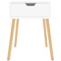 Glossy white engineered wood bedside table 40x40x56 cm by vidaXL, Nightstands - Ref: Foro24-326807, Price: 60,42 €, Discount: %