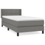 Box spring bed with dark gray fabric mattress 80x200 cm by , Beds and slatted bases - Ref: Foro24-3129666, Price: 266,99 €, D...