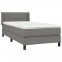 Cama box spring con colchón tela gris oscuro 80x200 cm de , Camas y somieres - Ref: Foro24-3129666, Precio: 273,53 €, Descuen...