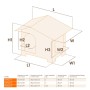 Ferplast Caseta para perros Villa 90 gris 88x72x65 cm 87255099 de Ferplast, Casetas para perros - Ref: Foro24-419477, Precio:...