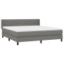 Cama box spring con colchón tela gris oscuro 180x200 cm de , Camas y somieres - Ref: Foro24-3129810, Precio: 516,99 €, Descue...