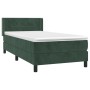 Box spring bed with dark green velvet mattress 90x200 cm by , Beds and slatted bases - Ref: Foro24-3130940, Price: 313,99 €, ...