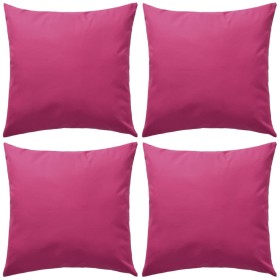 Cojines para exteriores 45x45 cm rosa 4 unidades de vidaXL, Cojines - Ref: Foro24-132295, Precio: 49,11 €, Descuento: %