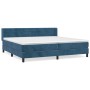 Box spring bed with dark blue velvet mattress 200x200 cm by , Beds and slatted bases - Ref: Foro24-3131043, Price: 611,73 €, ...