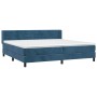 Box spring bed with dark blue velvet mattress 200x200 cm by , Beds and slatted bases - Ref: Foro24-3131043, Price: 611,73 €, ...