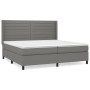 Cama box spring con colchón tela gris oscuro 200x200 cm de , Camas y somieres - Ref: Foro24-3131538, Precio: 703,91 €, Descue...