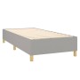 Box spring bed with light gray fabric mattress 100x200 cm by , Beds and slatted bases - Ref: Foro24-3132049, Price: 365,67 €,...