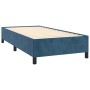 Box spring bed with dark blue velvet mattress 100x200 cm by , Beds and slatted bases - Ref: Foro24-3132727, Price: 374,22 €, ...