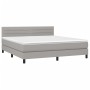 Cama box spring colchón y luces LED tela gris claro 180x200 cm de , Camas y somieres - Ref: Foro24-3133253, Precio: 532,12 €,...