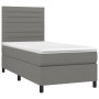 Cama box spring colchón y luces LED tela gris oscuro 90x190 cm de , Camas y somieres - Ref: Foro24-3134918, Precio: 354,46 €,...